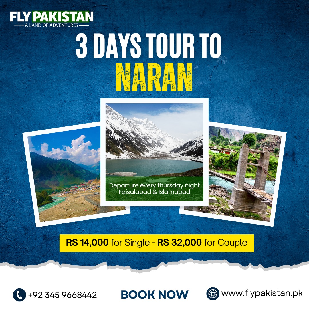 Book Deal 3 Days Tour To Naran & Saif Ul Malook September 2023